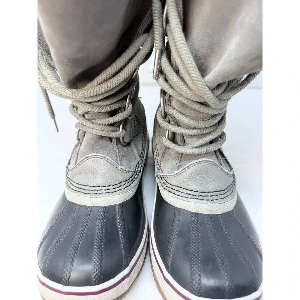 Sorel Joan of Arctic Quarry Grey Waterproof Faux Fur Snow Boots Womens